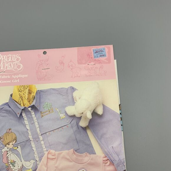 Vtg Precious Moments Sew Free Fabric Applique 514 Goose Girl Spectrix NOS Lamb - Picture 5 of 10